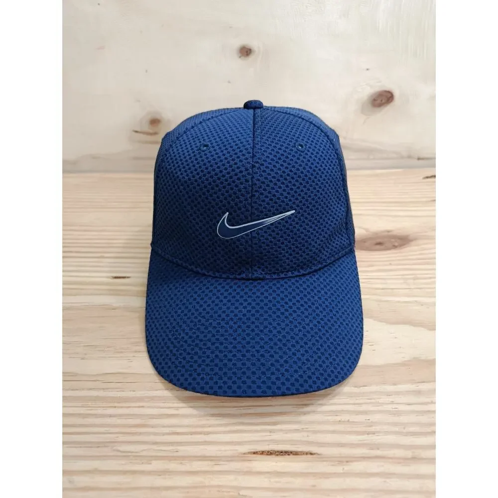 Nike Legacy 91 Dri-FIT Mesh Golf Hat Cap Navy Blue Swoosh Strapback Adjustable